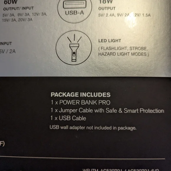 YADA Power Bank Pro, 60W USB-C, Car Battery Jump Starter, 10W Wireless Charger/1
